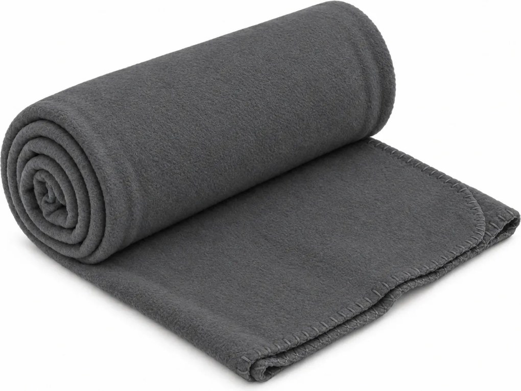 Patura fleece FLEORA, siva Dimensiune: 150 x 200 cm