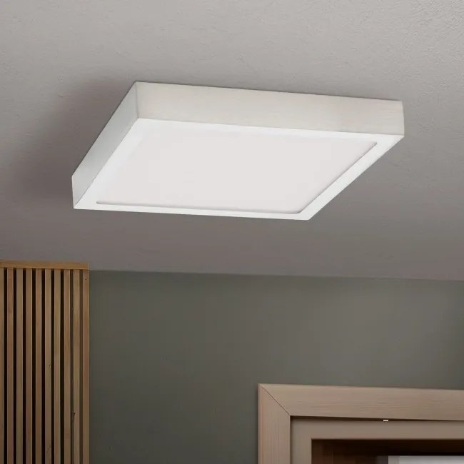 Plafoniera LED moderna design slim Lero 18x18cm aluminiu mat
