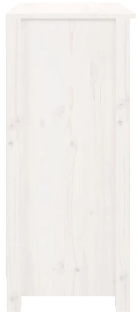 Servanta, alb, 70x35x80 cm, lemn masiv de pin 1, Alb, 70 x 35 x 80 cm, Dulap lateral cu 2 usi