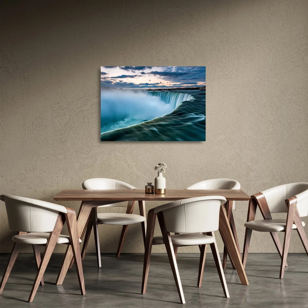 Tablou pe sticlă cu cascadele (70x50 cm)
