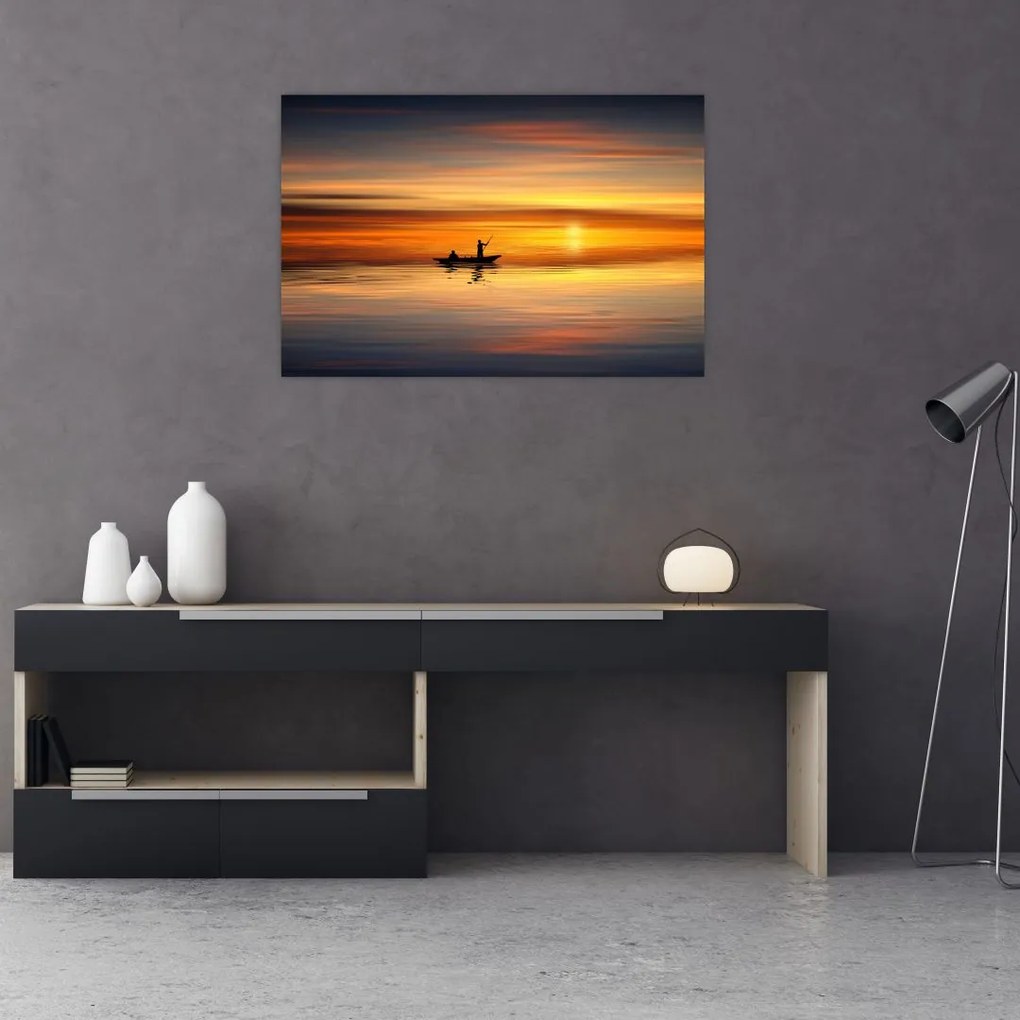 Tablou - cu barca (90x60 cm)
