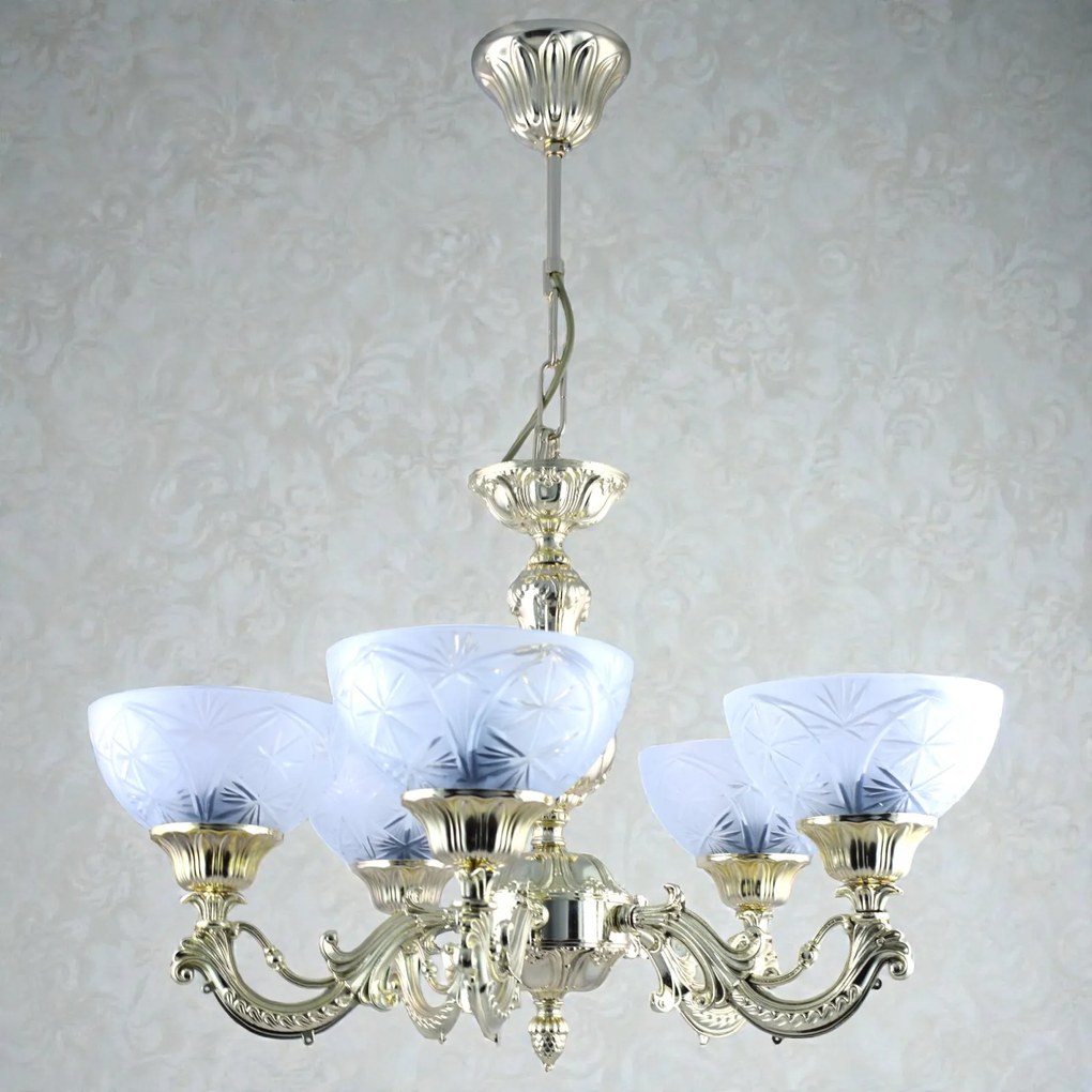 Lustra Toledo cu 5 Brate, Desing Clasic, Finisaj French Gold, - Bussy Lighting 7225-78-05