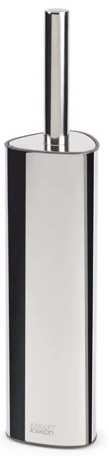 Perie de WC argintie din oțel inoxidabil Flex – Joseph Joseph