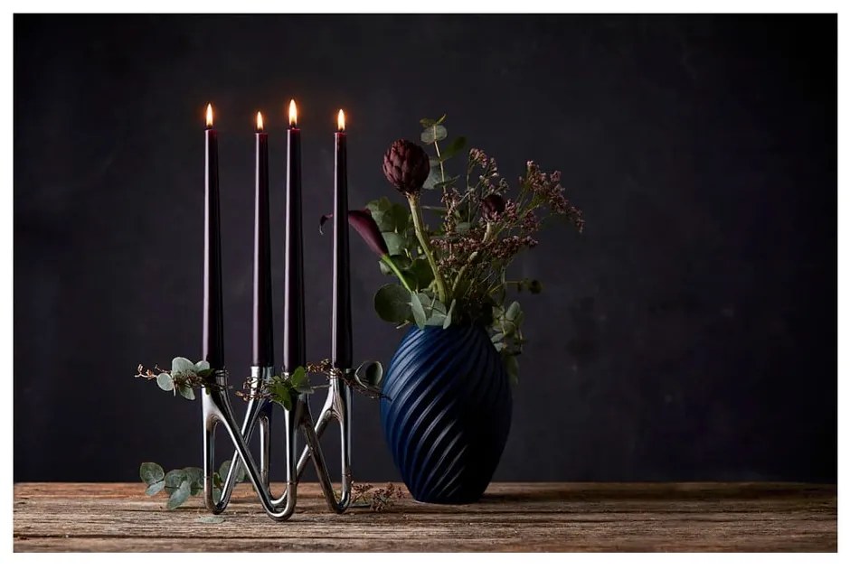 Sfeșnic Morsø Roots, argintiu