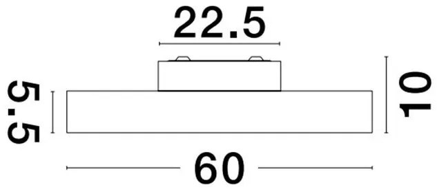 Plafoniera LED moderna design slim PERFECT 60cm alba CCT Dimmable