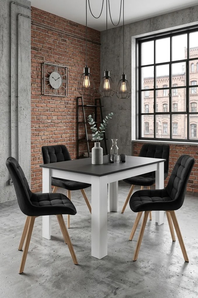 Scaun de masa SORIA VELVET, neagra
