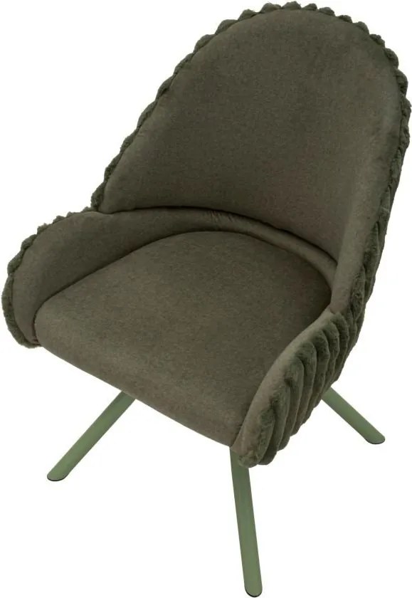 Set de scaune de sufragerie verde cu cotiere 2 buc. tapițat Stockholm – Mauro Ferretti