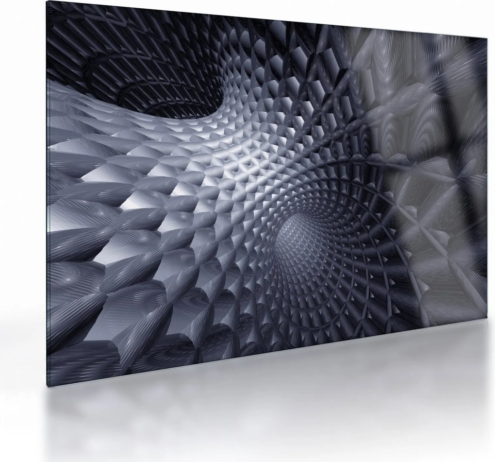 Tablou pe sticlă - Abstract 3D (70x50 cm)