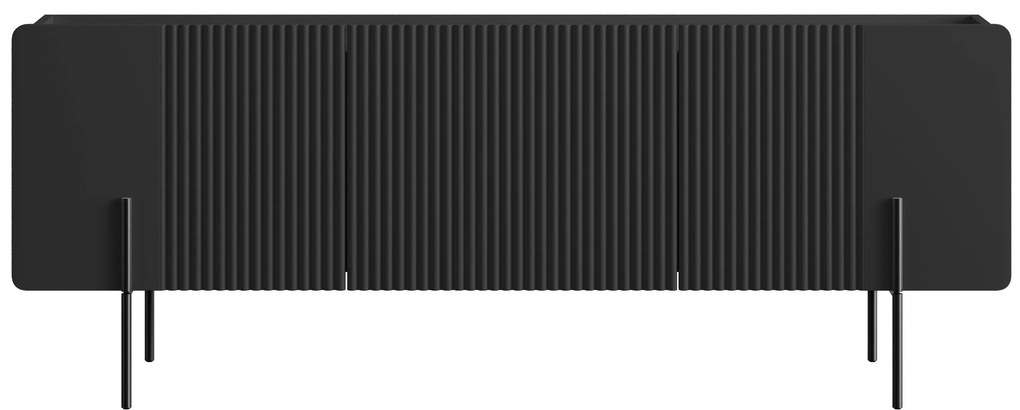 Comodă TV Malmi 150 cm - negru mat / picioare negre