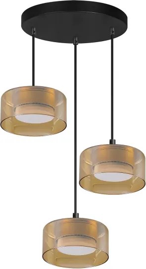 Brilagi - Lustra LED RGB reglabilă AURA LUX 3xGX53/14W/230V Wi-Fi Tuya negru/auriu