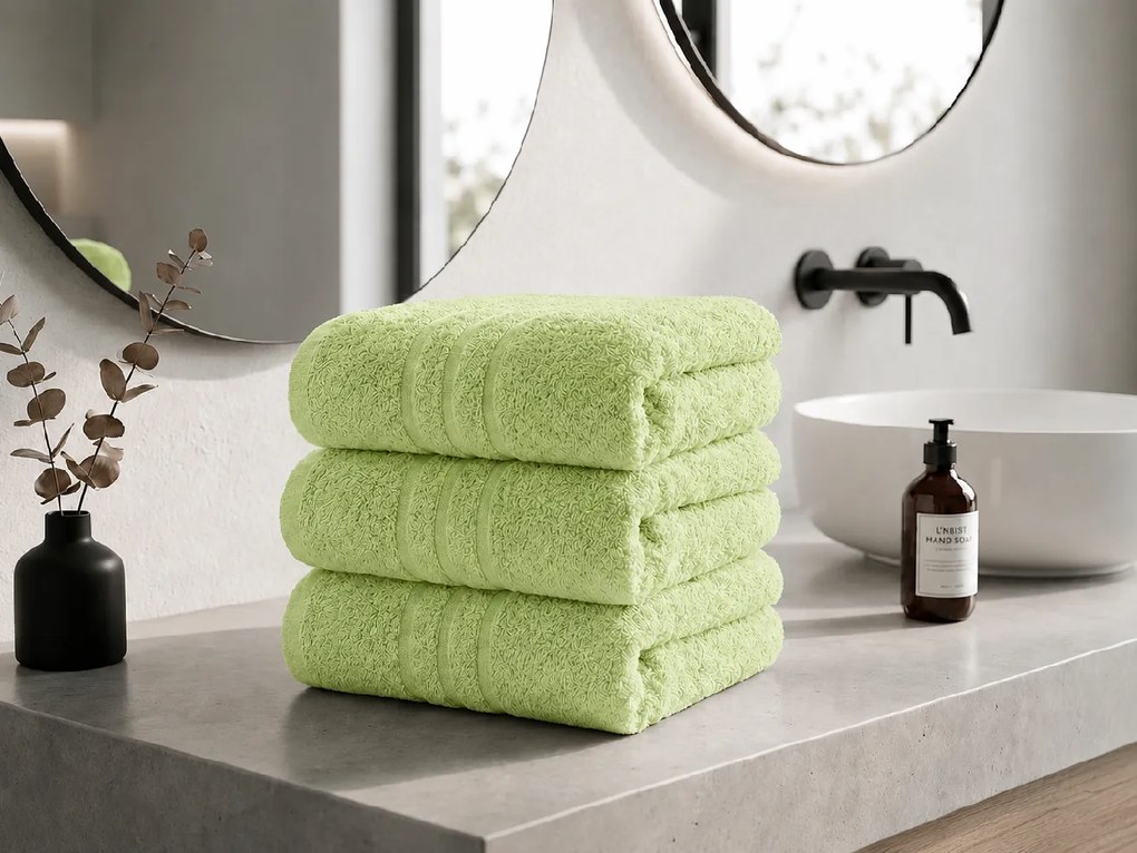 Prosop CLASSIC COLOR 50 x 100 cm verde, 100% bumbac