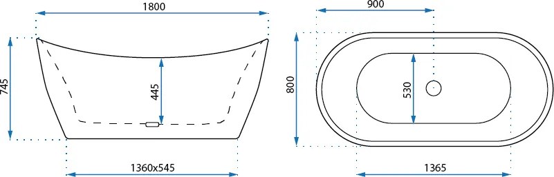 Cada de podea Rea Ferrano 180