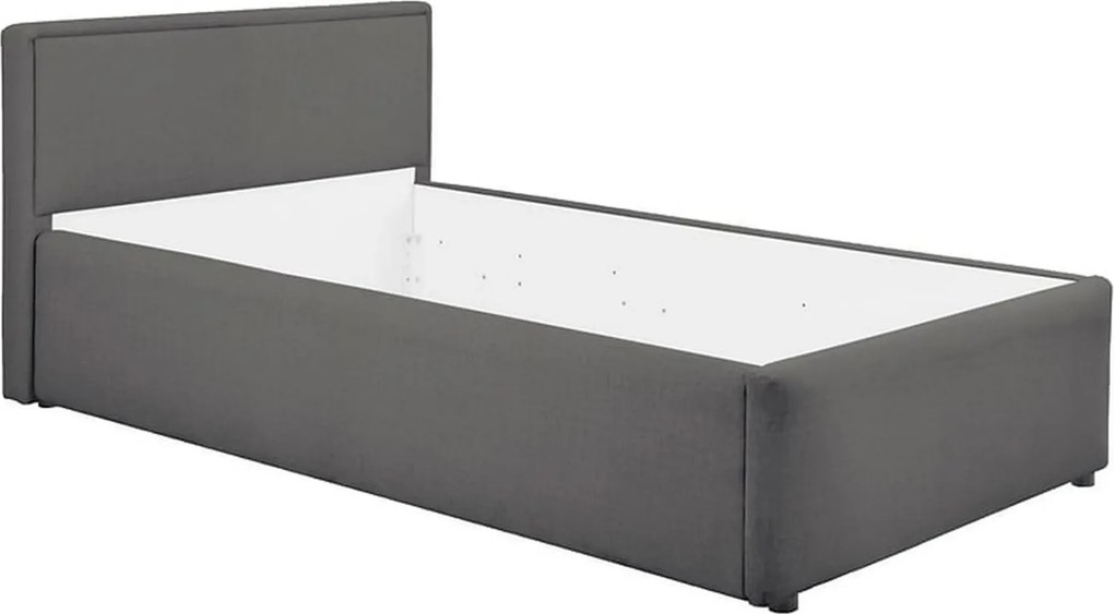 Cadru pat NEDIN 90x200, stofa clasica gri inchis - Maya 21