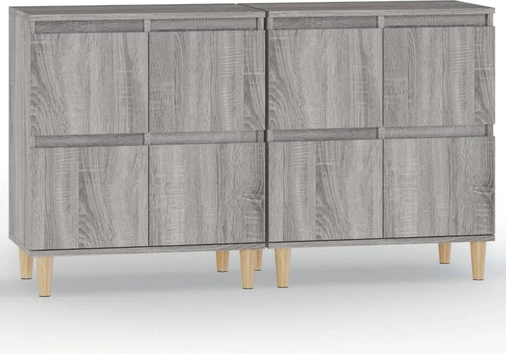 vidaXL Dulapuri, 2 buc, sonoma gri, 60x35x70 cm, lemn prelucrat