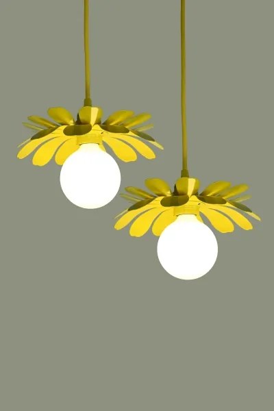 Bohemia-Design - Lustru suspendat pe cablu 1xE27/60W/230V galben