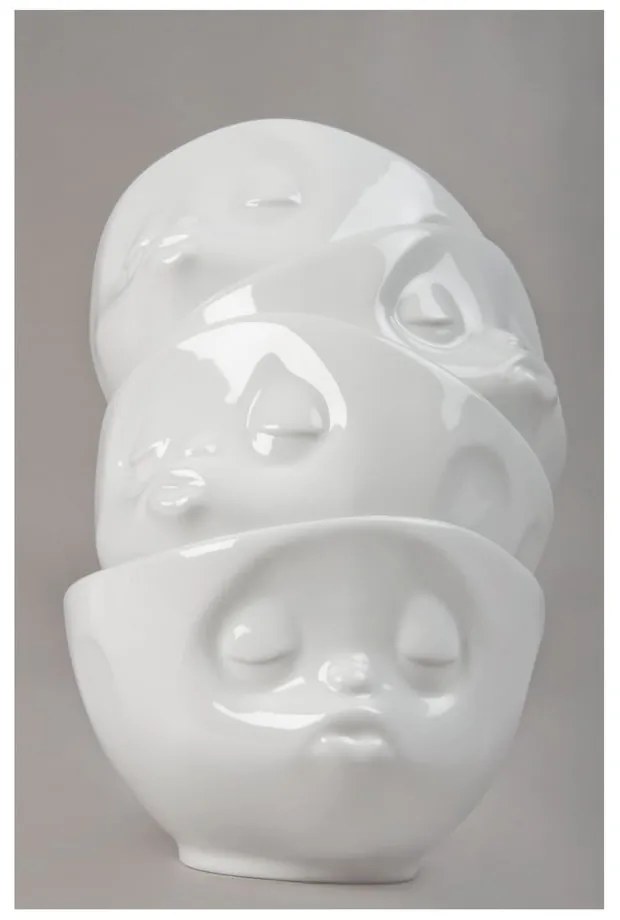 Set 2 boluri din porțelan 58products Love, alb, 200 ml