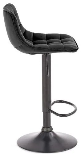 Scaun de bar H95 velvet negru
