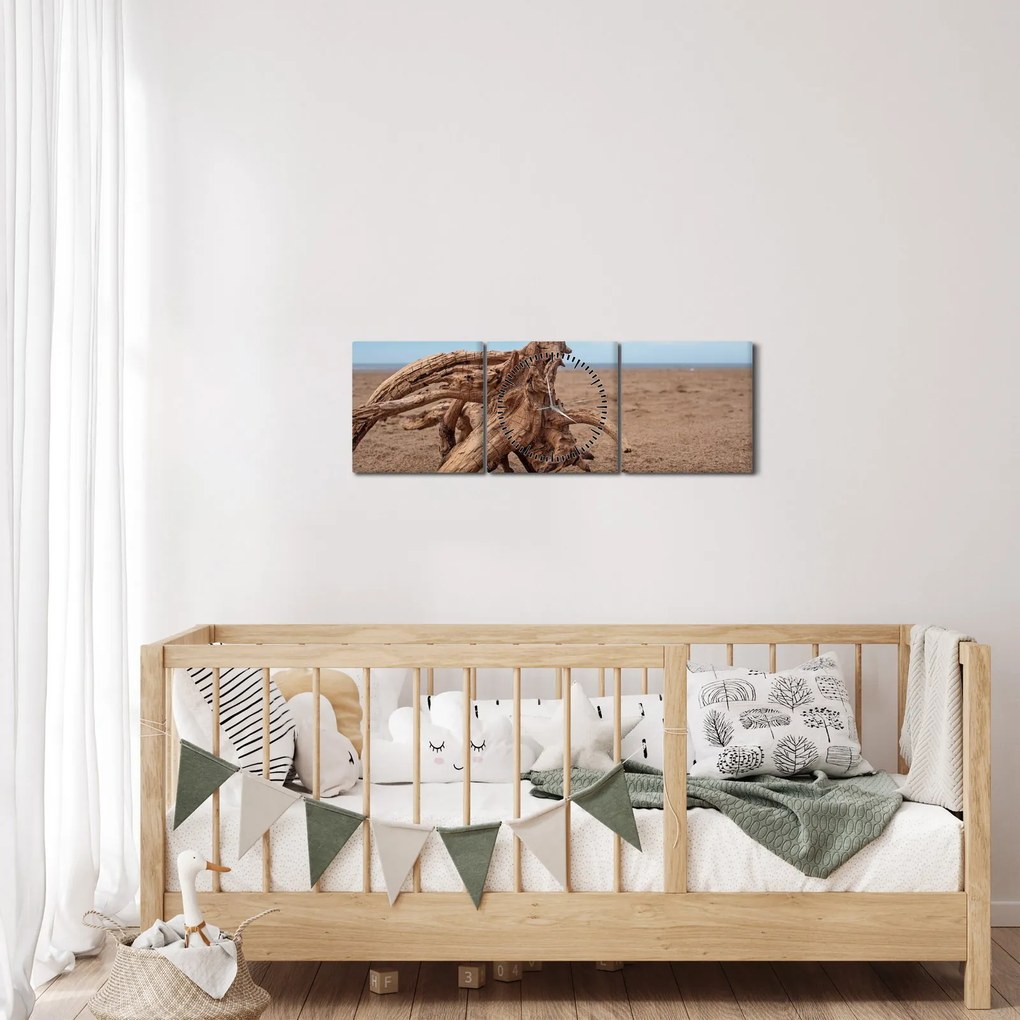 Tablou - Inundație de mare (cu ceas) (90x30 cm)