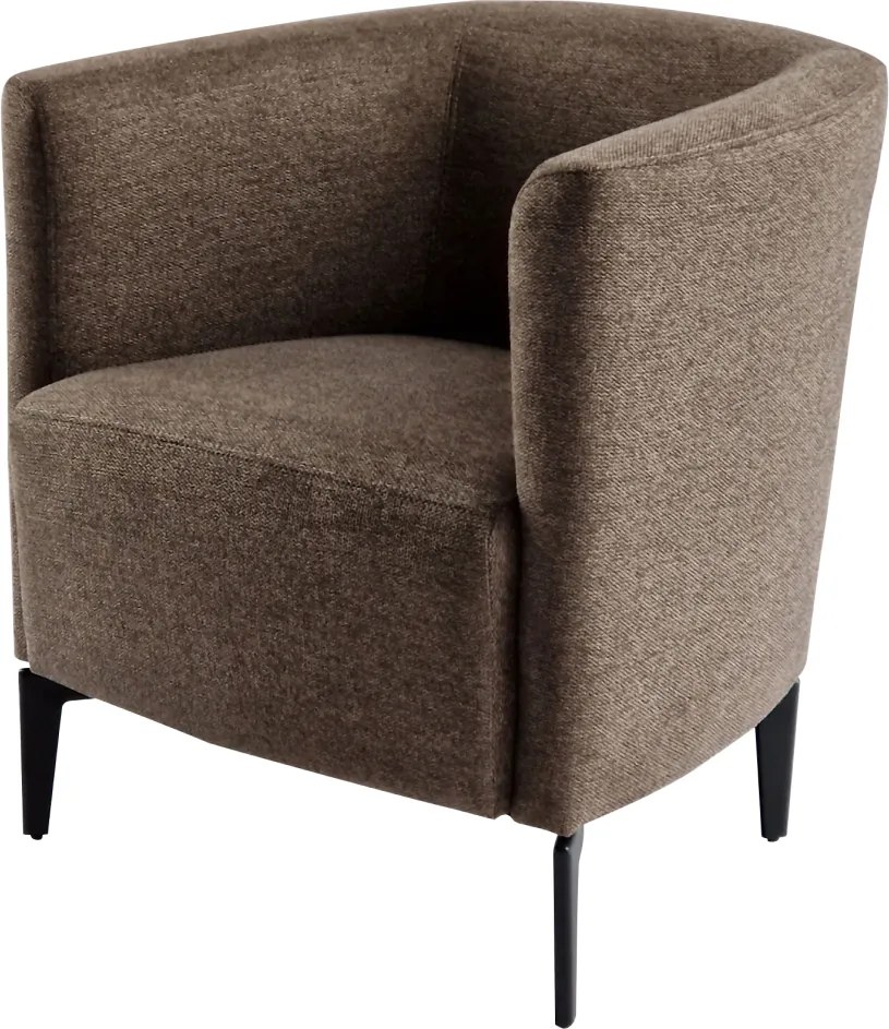 Fotoliu de design, maro / negru, KAPY