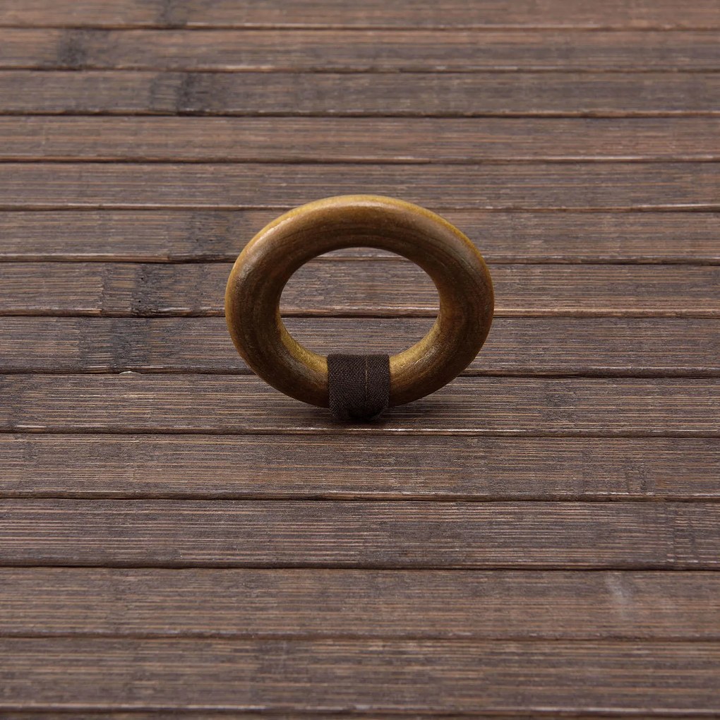 Cos de rufe din bambus "Curly" cu geantã de rufe si mânere pentru un transfer usor, maro
