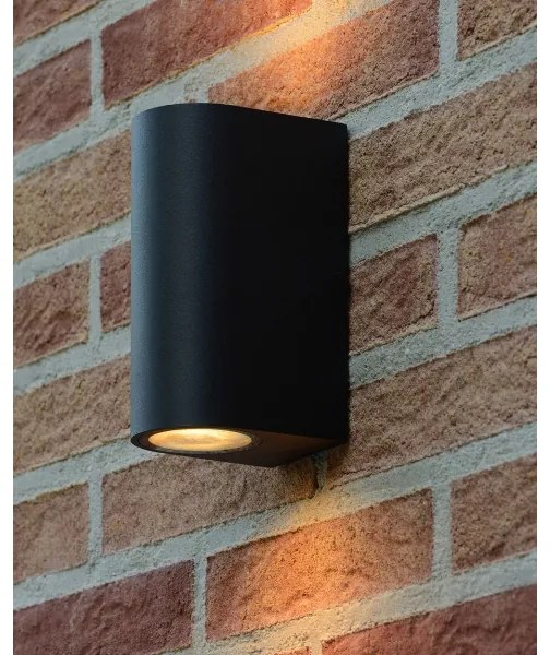 Aplică de exterior ZARO 2xGU10/35W/230V IP44 neagră Lucide 69801/02/30