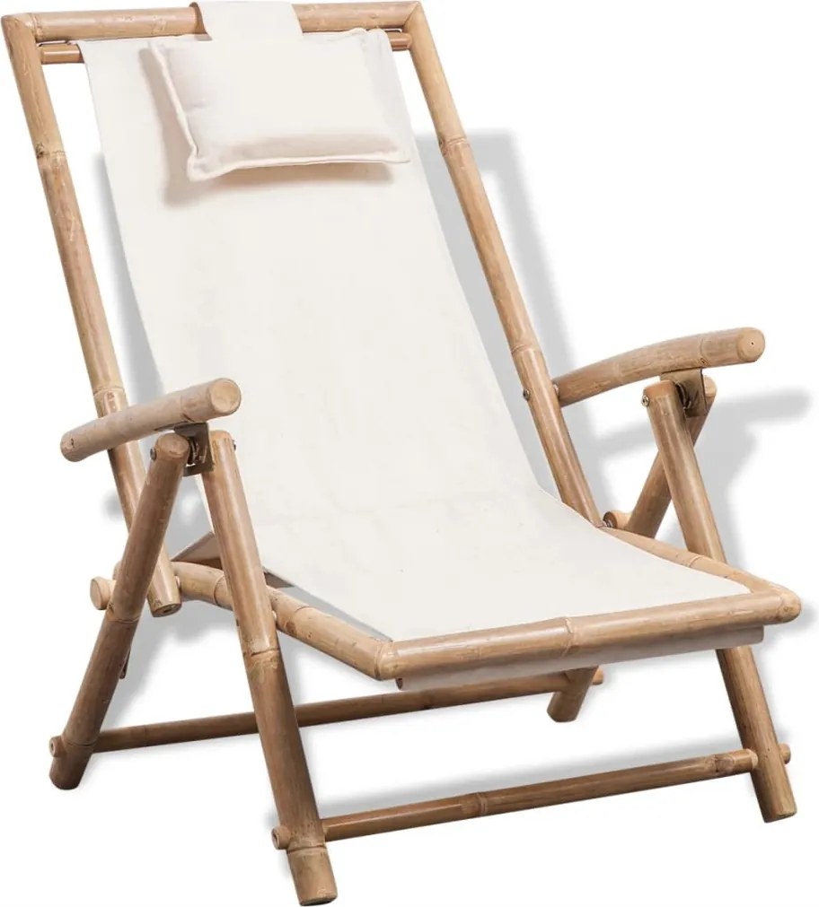 vidaXL Scaun de exterior pentru terasă, bambus