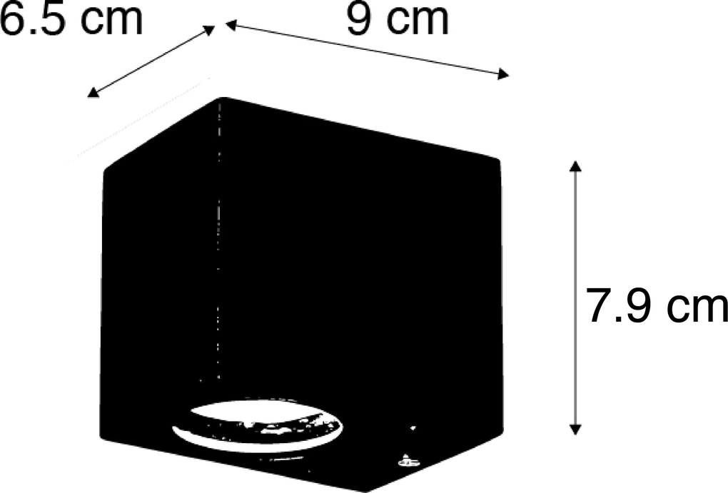 Lampă de perete inteligentă maro ruginiu IP44 cu Wi-Fi GU10 - Baleno