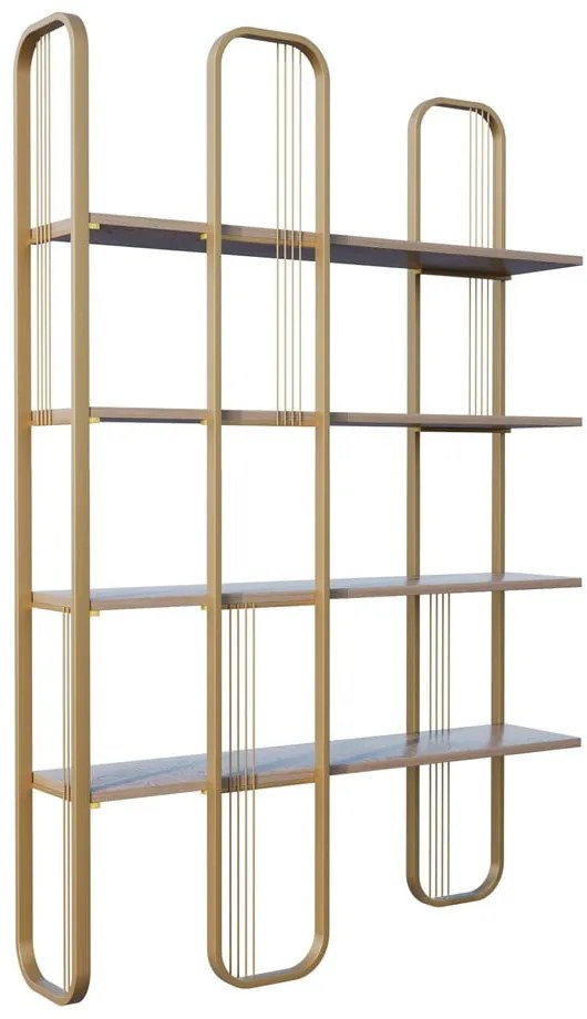 Etajeră aurie cu aspect de lemn de pin 125x180 cm Sierra – Kalune Design