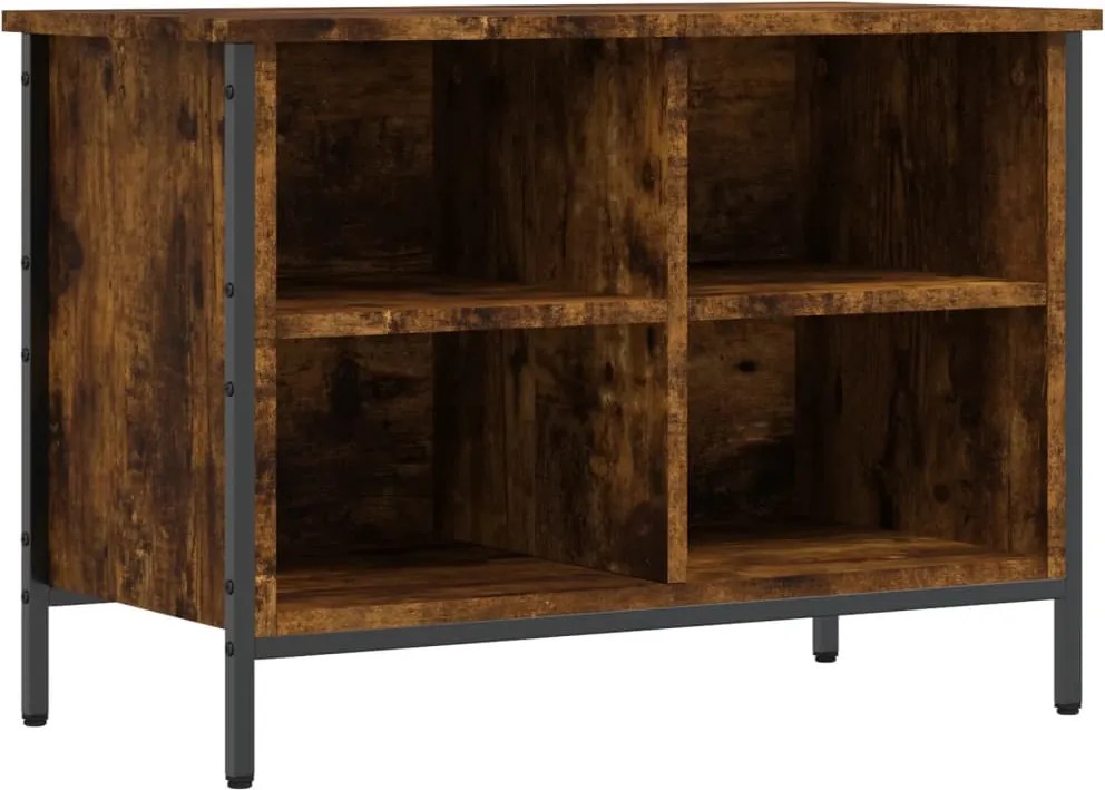 vidaXL Pantofar, stejar fumuriu, 69x35x50 cm, lemn compozit