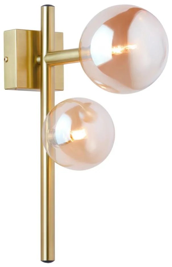 Jupiter 1900 - Aplică de perete NEPTUN, 2xG9/14W/230V, auriu/bej fumuriu