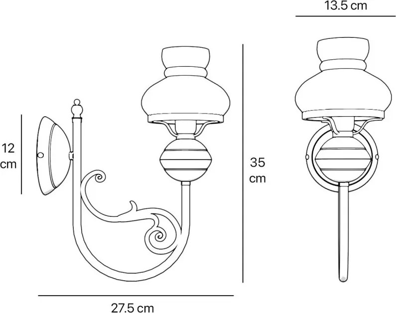 Aplica de perete din alama stil nautic clasic Mississippi