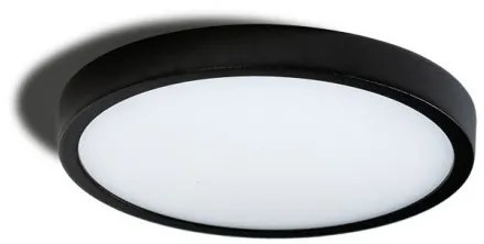 Plafoniera LED design slim MALTA R 30 3000K neagra