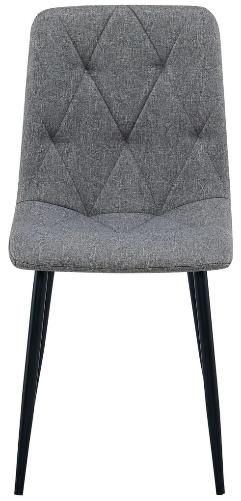Scaun dining LIBRA gri cu picioare negre