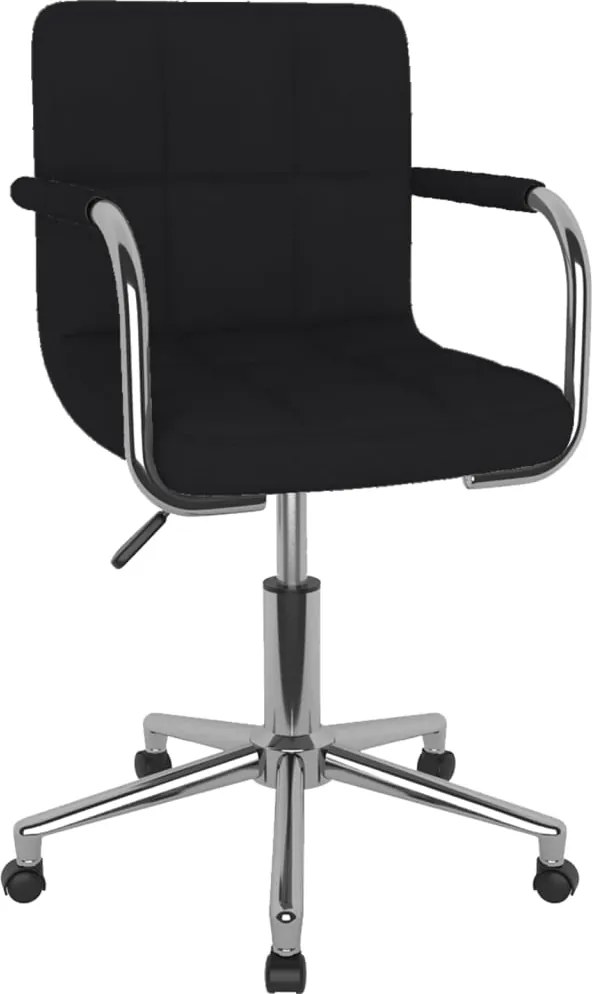 vidaXL Scaun de birou pivotant, negru, material textil