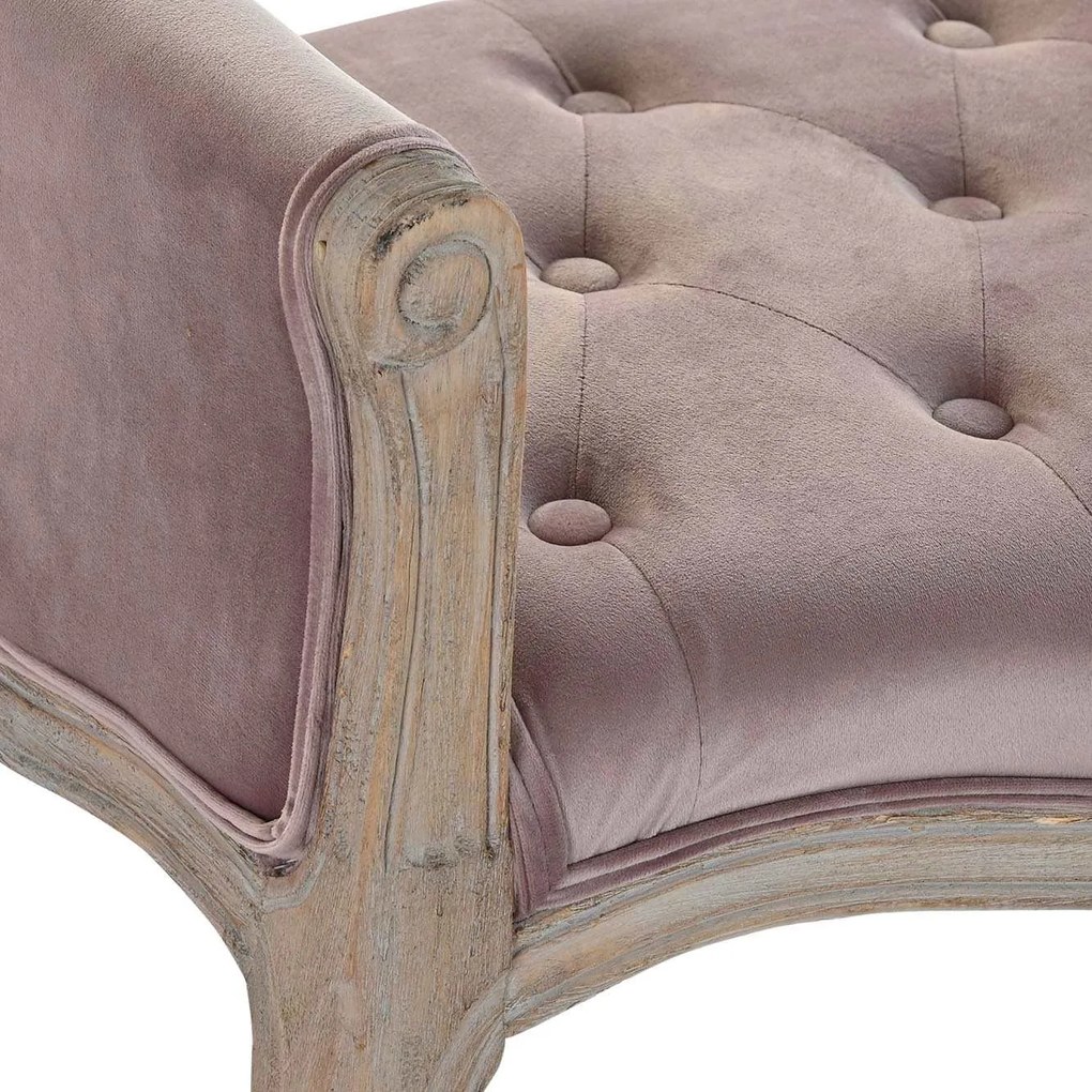 Bancheta Soft Pink din lemn 65x46x61 cm