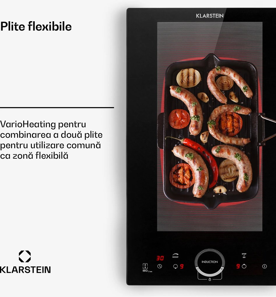 Klarstein Delicatessa Slim, plită pe inducție, 3500 W, timer, negru