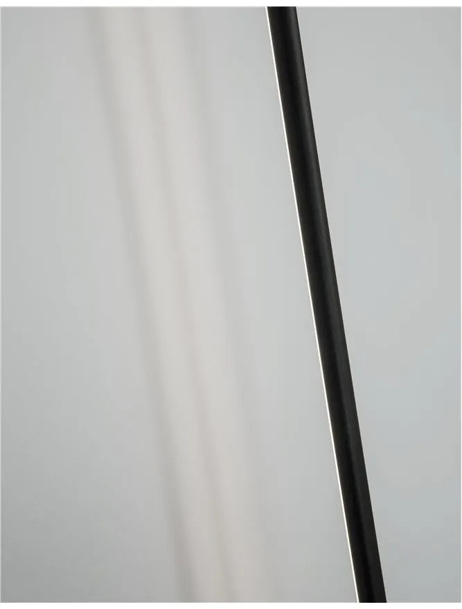 Aplica de perete LED design liniar GROPIUS negru, L-120cm, H-9cm