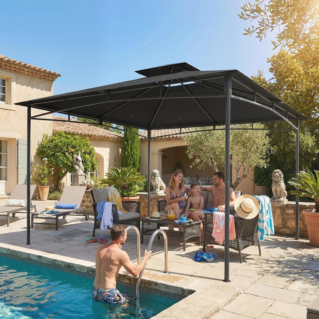 Outsunny Pavilioane robuste, corturi pentru jacuzzi, acoperișuri permanente, foișor | Aosom Romania