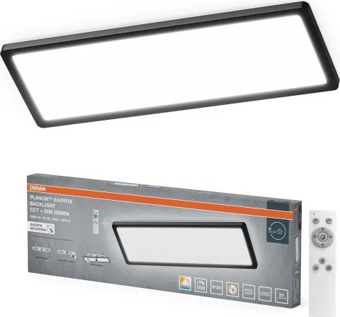 Osram - Plafonieră LED dimabilă PLANON EASYFIX LED/24W/230V IP54 neagră + telecomandă