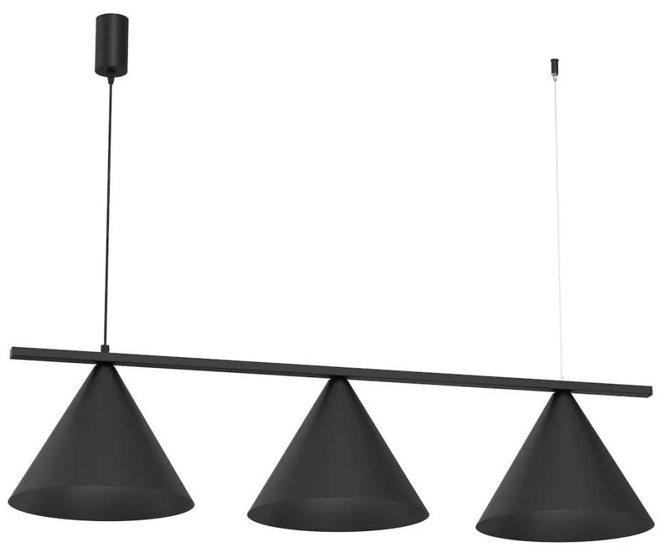 Lustră suspendată pe cablu CAPITAL, 3xGX53/15W/230V, negru