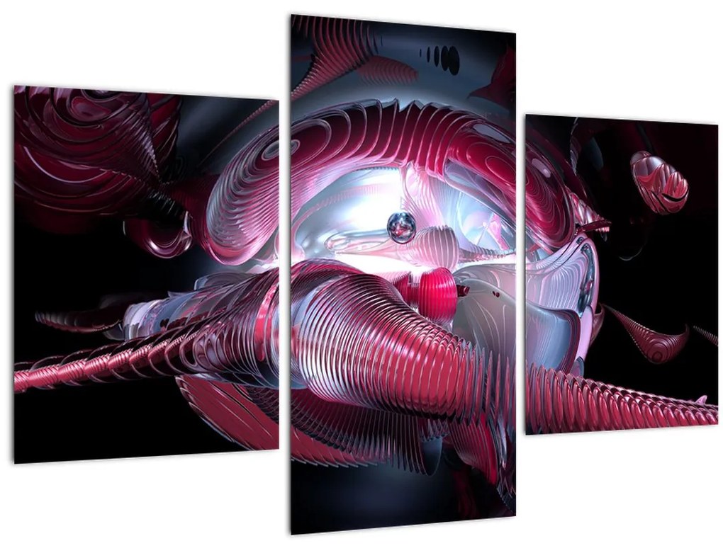 Tablou - Abstracție, viermi spațiali (90x60 cm)