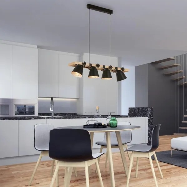 Lustră pe cablu Brilo TALLE 4xE27/40W/230V