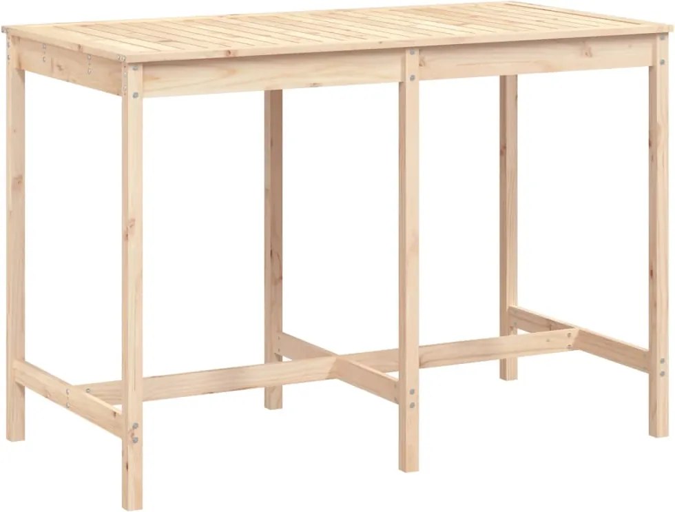 vidaXL Masă de grădină, 159,5x82,5x110 cm, lemn masiv de pin