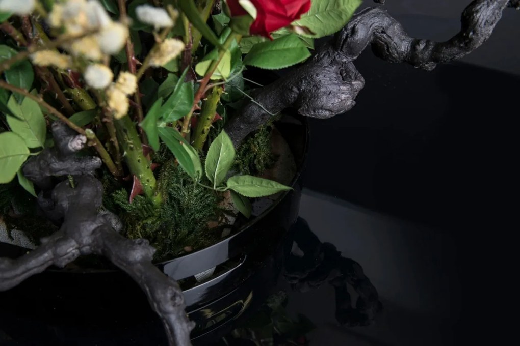 Aranjament floral mare ROSE SCULPTURE TRAY, H-115cm