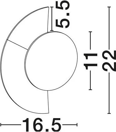 Aplica perete exterior lumina indirecta IP54 LED 3000K Gloo corten