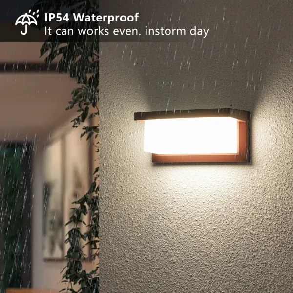 Brilagi - Aplica de exterior LED BRICKY, 12W, 230V, maro, IP54