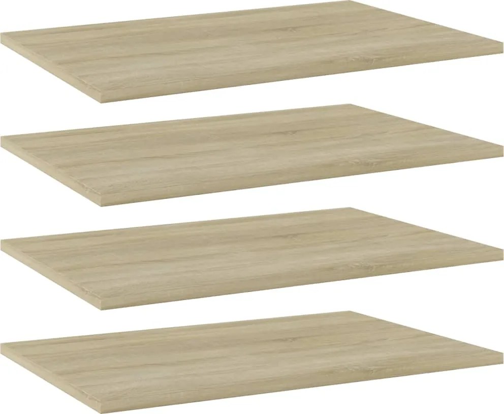 vidaXL Plăci bibliotecă, 4 buc, stejar sonoma, 60 x 40 x 1,5 cm, PAL
