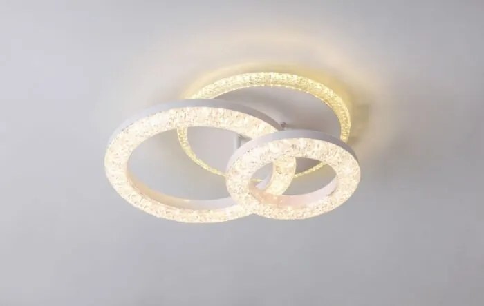 Lustra Cristal cu telecomanda, 2 cercuri
