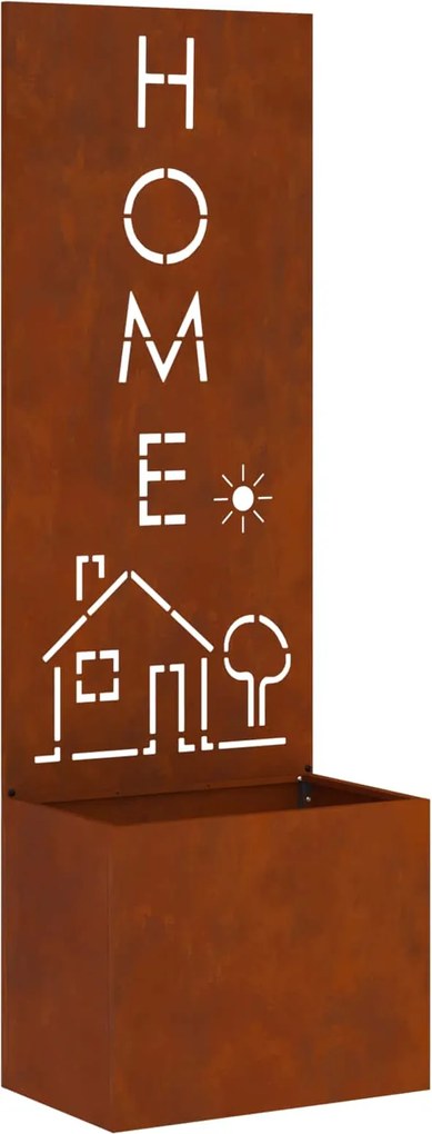 vidaXL Ecran de intimitate pentru grădină Traforaj Ruginit 50 x 140 cm