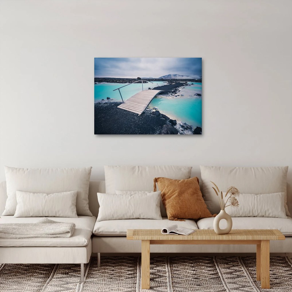Tablou cu pod din lemn (70x50 cm)